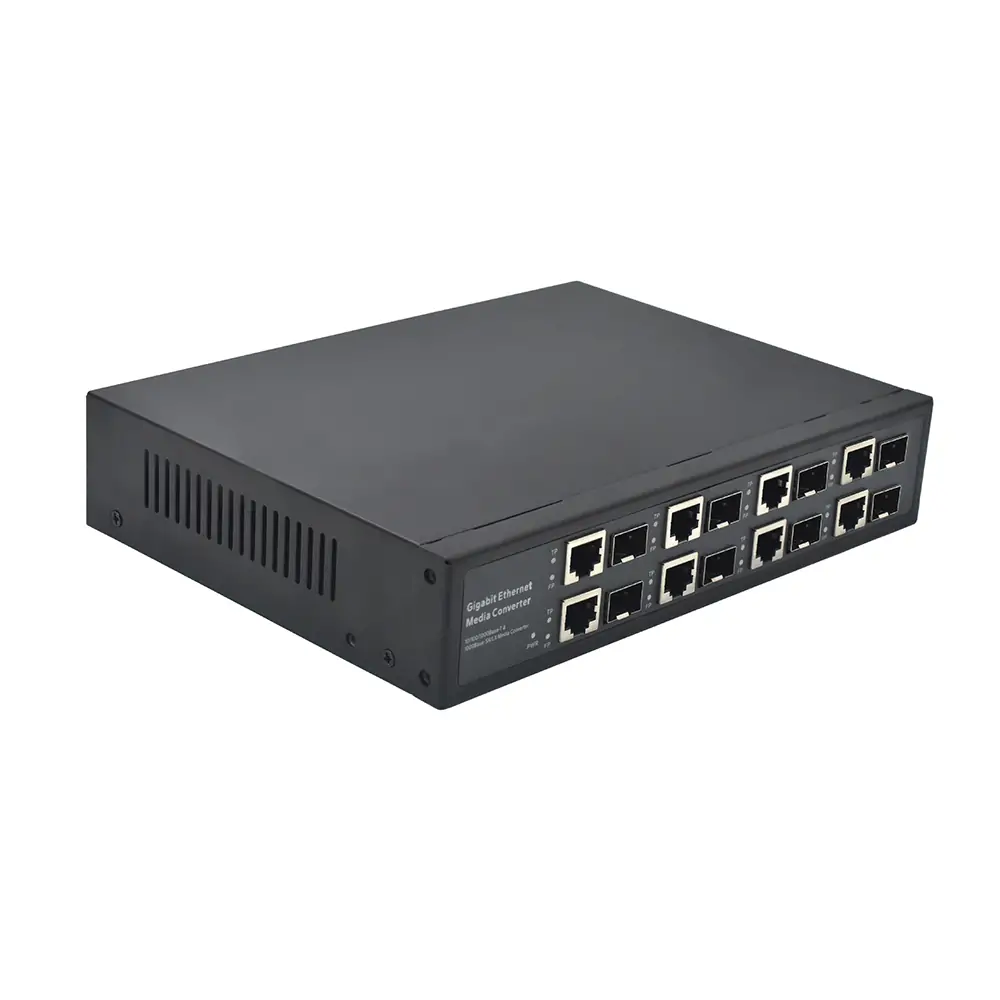 Product gallery: CG808 | Gigabit media Konverter sfp 8-Port RJ45 und 8 Fiber Port Physische isolation