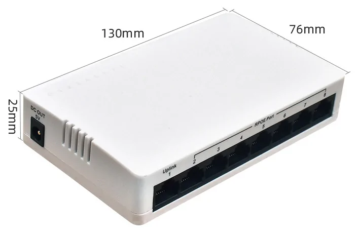 Product size: SL710RP | Fast ethernet umkehren poe Schalter 8-port 1-Gigabit-Uplink