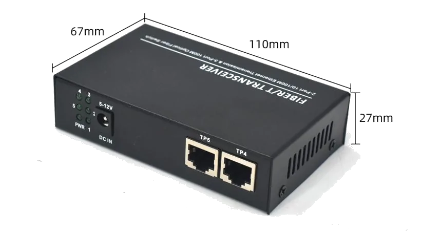 Product size: SF203RP | Fast-ethernet 2-port passive poe Schalter 3 SFP/SC/LC/FC/ST