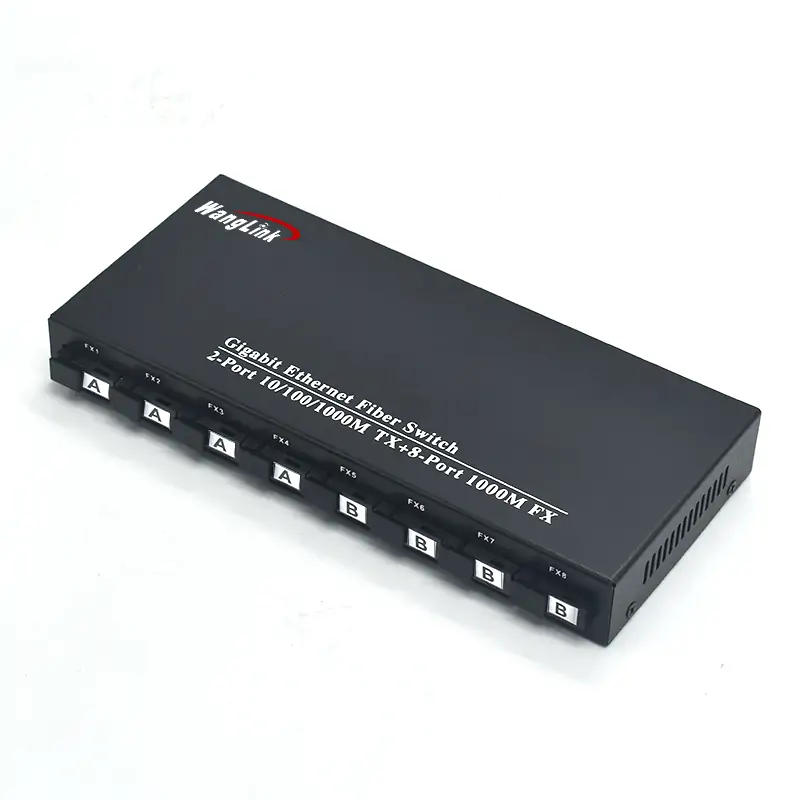 Product gallery: SG208RP | 2 Gigabit RJ45 8-Port Fiber optische reverse poe switch