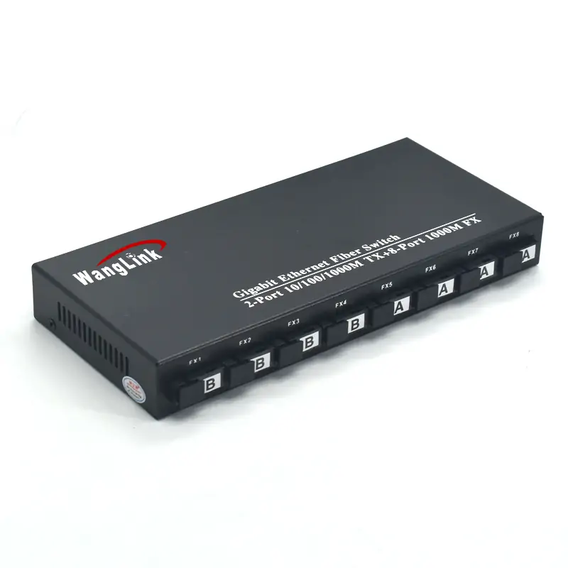Product gallery: SG208RP | 2 Gigabit RJ45 8-Port Fiber optische reverse poe switch