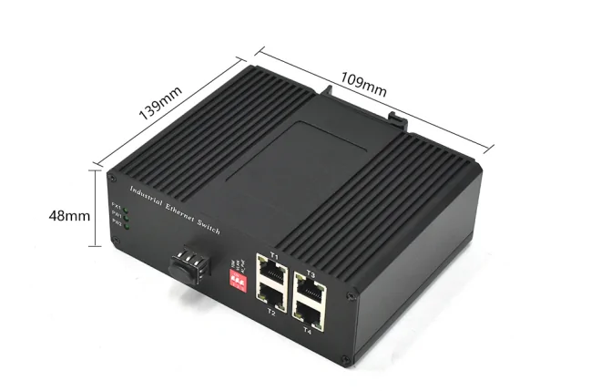 Product size: ISL401P | Fast ethernet 4-port unmanaged poe switch 1 SFP